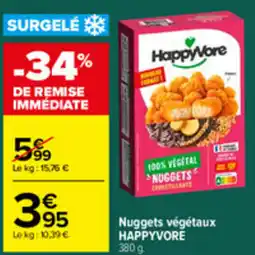 Carrefour HappyVore Nuggets végétaux offre