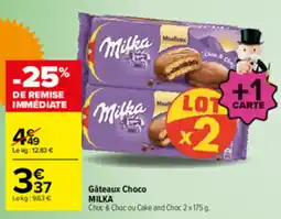 Carrefour Milka Gâteaux Choco offre