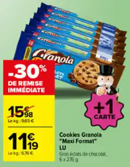 Carrefour LU Cookies Granola offre