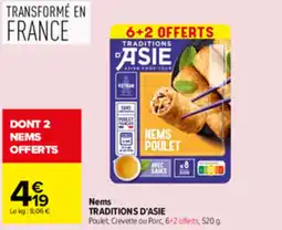 Carrefour TRADITIONS D'ASIE Nems offre