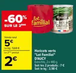 Carrefour D'aucy Haricots verts offre
