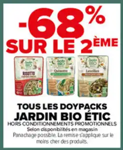 Carrefour Jardin bio étic doypacks offre