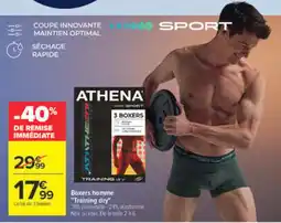 Carrefour Athena boxers homme offre