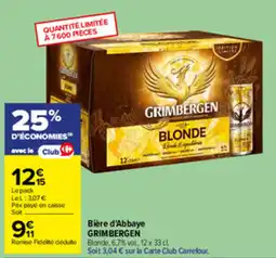 Carrefour GRIMBERGEN Bière d'Abbaye Blonde offre