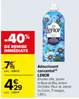 Carrefour Lenor Adoucissant concentré offre