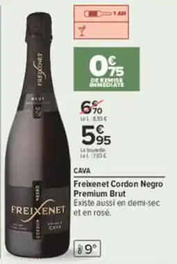 Carrefour Freixenet Cordon Negro Premium Brut offre