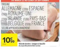 Carrefour Viande bovine : langue à bouillir offre