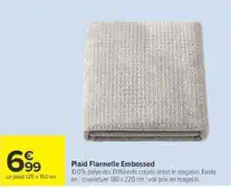 Carrefour Plaid Flannelle Embossed offre