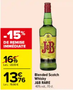 Carrefour J&B Blended Scotch Whisky offre