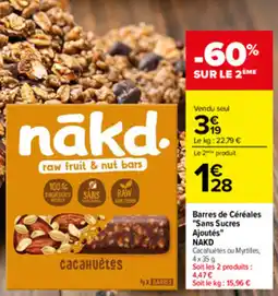 Carrefour NAKD Barres de Céréales offre