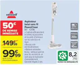 Carrefour aissell Aspirateur balai sans fil PowerClean offre