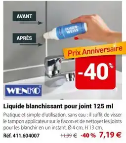 Mathon WENKO Liquide blanchissant pour joint offre