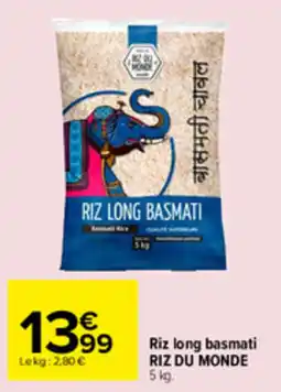 Carrefour RIZ DU MONDE Riz long basmati offre