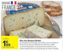 Carrefour Bleu des Basques Brebis offre
