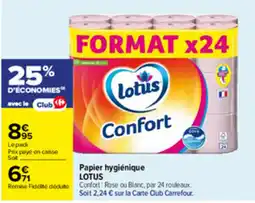 Carrefour LOTUS Papier hygiénique Confort offre