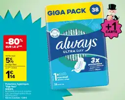Carrefour ALWAYS Protections hygiéniques offre