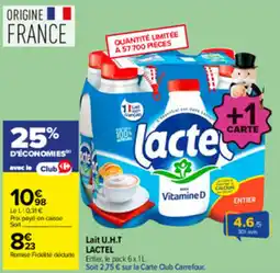 Carrefour LACTEL Lait U.H.T offre