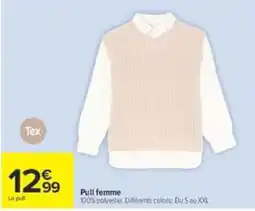 Carrefour Tex Pull femme offre