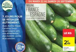 Carrefour Courgette offre