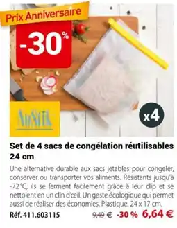 Mathon NoStik sacs de congélation réutilisables offre