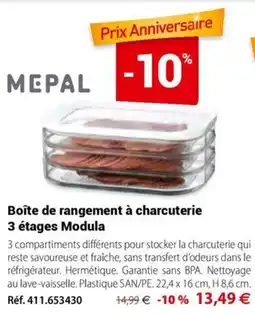 Mathon MEPAL Boîte de rangement à charcuterie offre