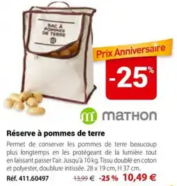 Mathon MATHON Réserve à pommes de terre offre