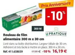 Mathon LE PRATIQUE Rouleau de film alimentaire offre