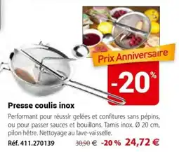 Mathon Presse coulis inox offre