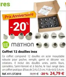 Mathon MATHON Coffret 12 douilles inox offre