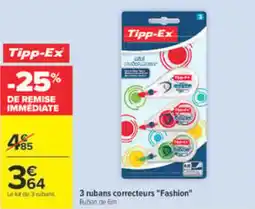 Carrefour Tipp-Ex rubans correcteurs offre