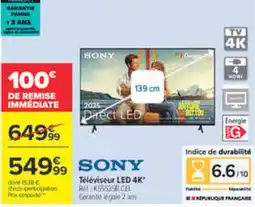 Carrefour SONY Téléviseur LED 4K offre