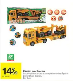 Carrefour globo Camion avec lanceur offre