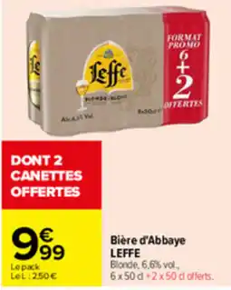 Carrefour LEFFE Bière d'Abbaye offre