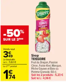 Carrefour Teisseire Sirop offre