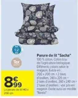 Carrefour Sacha Parure de lit offre
