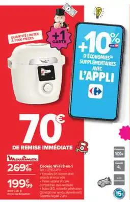 Carrefour Moulinex Cookéo Wi-Fi 8-en-1 offre