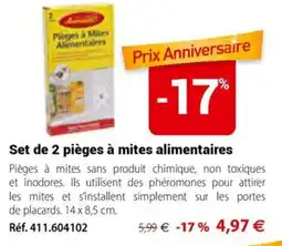 Mathon Aromont Pièges à Mites Alimentaires offre