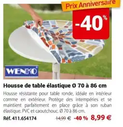 Mathon WENKO Housse de table élastique offre