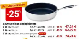 Mathon Sauteuse inox antiadhérante offre