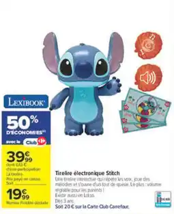 Carrefour Lexibook tirelire électronique stitch offre