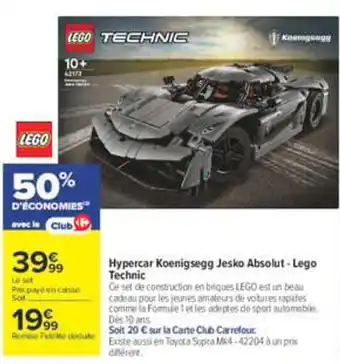 LEGO Technic Hypercar Koenigsegg Jesko Absolut