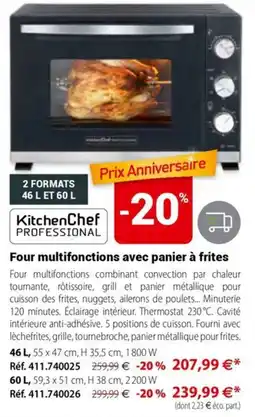 Mathon KitchenChef PROFESSIONAL Four multifonctions avec panier à frites offre