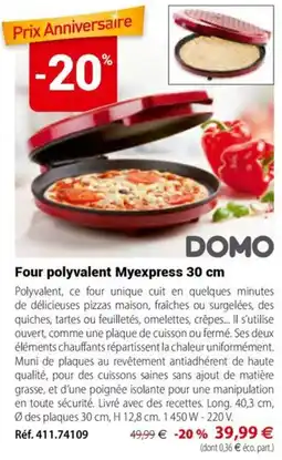 Mathon DOMO Four polyvalent Myexpress 30 cm offre