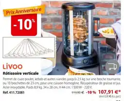 Mathon LIVOO Rôtissoire verticale offre