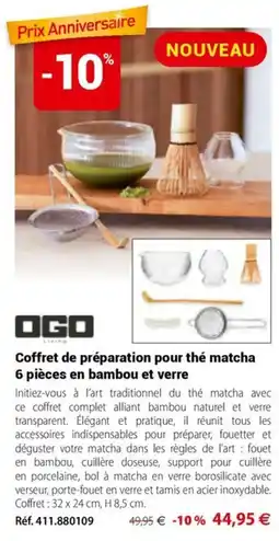 Mathon Ogo coffret de préparation pour thé matcha offre