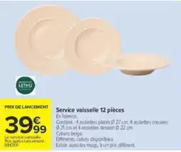 Carrefour Lethu Service vaisselle offre