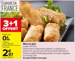 Carrefour Nem au porc offre