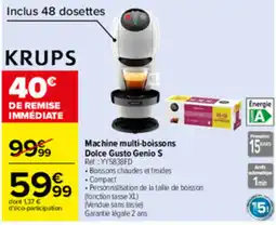 Carrefour KRUPS Machine multi-boissons Dolce Gusto Genio S offre