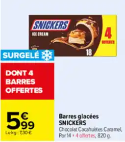 Carrefour SNICKERS Barres glacées offre