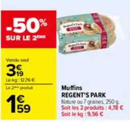Carrefour REGENT'S PARK Muffins offre